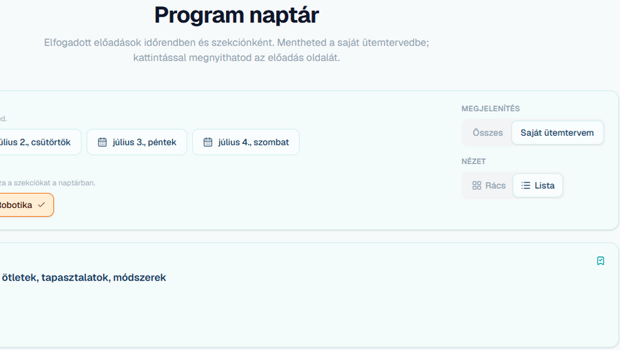 Programokhoz kapcsolódó új funkciók